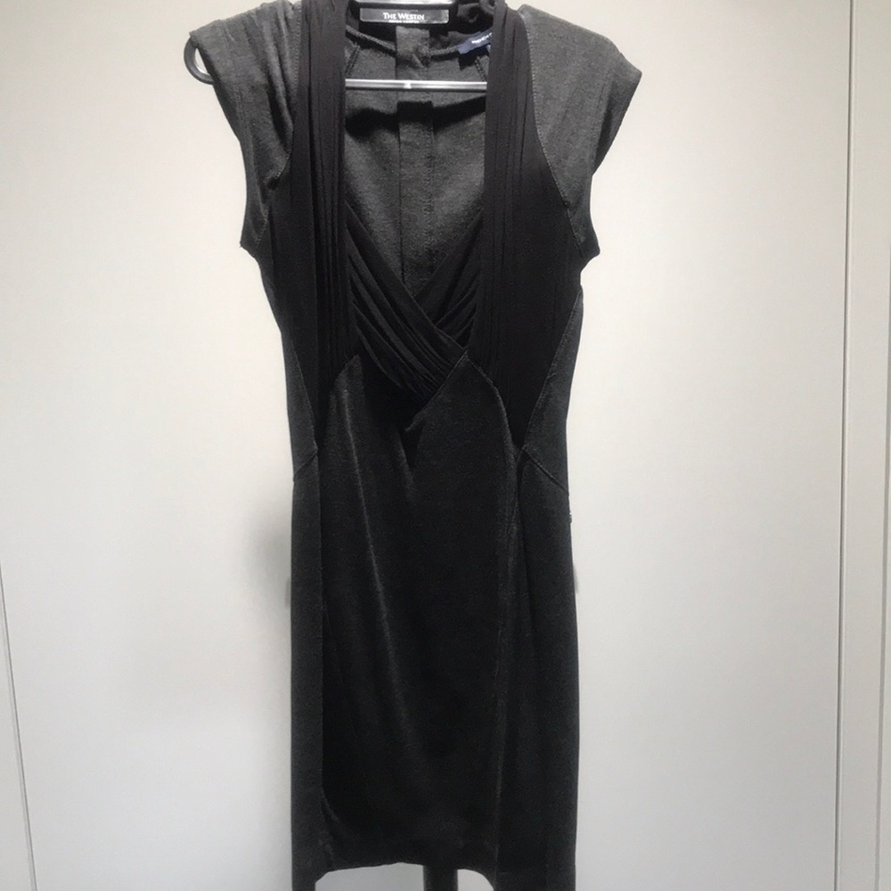 French Connection Grey / LBD Pencil Knit Dress
